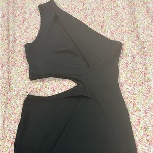 One shoulder cut bodycon dress